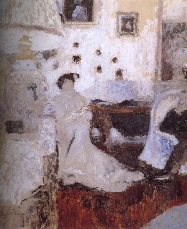 Edouard Vuillard Under the desk lamp of conversation oil painting image